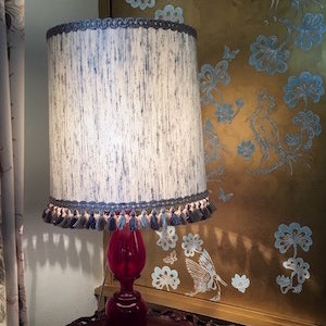 Lampe rot Murano Glas Vintage